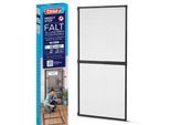 tesa® Fliegengitter INSECT STOP Premium, zum Befestigen an Türrahmen, mit teleskopierbarem Aluminiumrahmen, L 1000 x B 2200 mm, anthrazit-transparent
