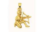 Sternzeichenanhänger ADELIA´S "Sternzeichen Anhänger Schütze 585 Gold ( 14K )", gold, Schmuckanhänger, Damen, Schütze, Gold, Goldanhänger Schütze
