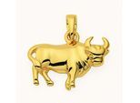 Sternzeichenanhänger ADELIA´S "Sternzeichen Anhänger Stier 585 Gold ( 14K )", gold, Schmuckanhänger, Damen, Stier, Gold, Goldanhänger Stier