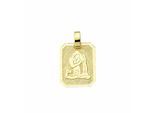 Sternzeichenanhänger ADELIA´S "Sternzeichen Anhänger Wassermann 333 Gold ( 8K )", gold, Schmuckanhänger, Damen, Wassermann, Gold, Goldanhänger Wassermann