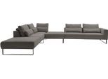 Ecksofa MUSTERRING, elephant, B:308cm H:88cm T:290cm, 85% Polyester, 15% Viskose, Sofas, Ecksofa, mit Zwischenhocker, wahlweise mit Funktion und Kissen, Maße 290 x 308