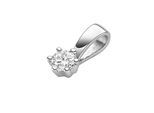 Kettenanhänger ADELIA´S "Anhänger 585 Weißgold ( 14K ) mit 1 Brillant ( 0,15 ct )", silber, Schmuckanhänger, Damen, 0,15 VVS = sehr sehr kleine Einschlüsse, Gold, Kettenanhänger, Goldanhänger