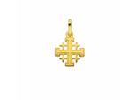 Kreuzkette ADELIA´S "Halskette - Kreuzkette mit Kreuz Anhänger Jerusalem aus 585 Gold", gold, Halsketten, Damen, Gelbgold 585 Gold, Gelbgold 585, Gold, Kreuzkette, Schmuckset mit bis 45 cm stufenlos verstellbarer 925 Silber Halskette