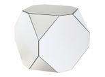 Mid.you Beistelltisch, Klar, Glas, Holzwerkstoff, organisch, 57x57x57 cm, Wohnzimmer, Wohnzimmertische, Beistelltische, Glas-Beistelltische