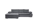 Carryhome Ecksofa, Grau, Kunststoff, 4-Sitzer, Füllung: Schaumstoff, Ottomane links, L-Form, 294x173 cm, Stoffauswahl, seitenverkehrt erhältlich, Schlafen auf Sitzhöhe, Rücken echt, Wohnzimmer, Sofas & Couches, Wohnlandschaften, Ecksofas