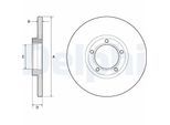 DELPHI Bremsscheibe bg2349 254mm 14mm für Ford