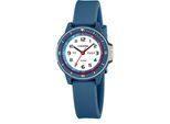 Quarzuhr CALYPSO WATCHES "My First Watch", blau (dunkelblau, weiß, blau, rot), Armbanduhren, Kinder, Quarzuhr, Armbanduhr, Silikonarmband, analog