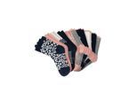 Kurzsocken SCHIESSER "Socken Legwear Kids 10P 10er Pack", Mädchen, Gr. 31-34, bunt (blau, grau), Obermaterial: 75% Baumwolle CO. 24% Polyamid PA. 1% Elasthan EL., Socken
