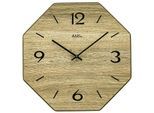 Wanduhr AMS, braun (hellbraun), Wanduhren, B/H/L: 28cm x 4cm x 28cm, Wanduhr, Quarzuhr, Holz, Wohnzimmer, Esszimmer, Küche, Arbeitszimmer, Büro,Flur