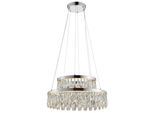 LUMICOUTURE LED Pendelleuchte "Celestia", chromfarben, kristallklar, 1, Ø 60cm, 1 Stk., Leuchten, H. 150 cm, 2700 K, K9-Kristalle, dimmbar, LED Pendelleuchte