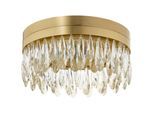 LUMICOUTURE LED Deckenleuchte "Celestia", gold (messingfarben gebürstet), 1, Ø 40cm H: 18cm, 1 Stk., Leuchten, Ø 40 cm, 3300 lm, 2700 K, K9- Kristalle, Memoryfunktion, LED Deckenleuchte