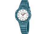 Quarzuhr CALYPSO WATCHES "Easy Time", blau (petrol), Armbanduhren, Kinder, Quarzuhr, Armbanduhr, Silikonarmband, analog