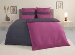 Bettwäsche TOM TAILOR HOME "Henry", grau (beere, anthrazit), B/L: 135cm x 200cm, 1 Stk., 1 Stk., Renforcé, B/L: 80cm x 80cm, 3 Stk., Renforcé, Obermaterial: 100% Baumwolle, Bettwäsche, Bettwäsche, Bettwäsche aus Baumwolle, mit GRATIS-Zugabe: Sporthandtuch