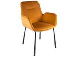 Kayoom , Sandfarben , Metall , 57x87x58.5 cm , Esszimmer, Esszimmerstühle, Polsterstühle