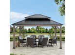 Pavillon Gazebo Rysy Grau/Schwarz