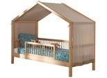 Hausbett VIPACK "Forrest mit hochwertiger und stabiler Verarbeitung, Made in Europe", beige (buche natur, buche natur, buche natur), B:97,5cm H:170cm L:207,5cm, Betten, Hausbett, wahlweise ohne oder mit Textilhimmel oder Rausfallschutz