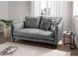 Ecksofa HOME AFFAIRE "Lazio modern und bequem, schmale Armlehnen, tolle Detailverarbeitung", silber, türkis, B:198cm H:94cm T:110cm, Sofas, Ecksofa, Armlehnen verstellbar