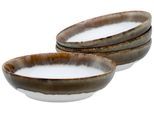 Schale CREATABLE "Cascade, Poke Bowl 22,5 cm 4-tlg", braun, Ø:22,5cm, Steinzeug, Schüsseln, Schale, Rekativglasur, Healthy Food