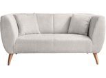 Ecksofa HOME AFFAIRE "Lazio modern und bequem, schmale Armlehnen, tolle Detailverarbeitung", weiß, B:172cm H:83cm T:88cm, 100% Polyester, Sofas, Ecksofa, zwei verschiedene Fußfarben wählbar