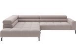 Ecksofa HOME AFFAIRE "Claya, 311 cm breit, L-Form, inkl. Kopfteilverstellung", stone, B:311cm H:71cm T:219cm, 100% Polyester, Sofas, Ecksofa, wahlweise elektrischer Sitzvorzug