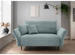 Ecksofa HOME AFFAIRE "Lazio modern und bequem, schmale Armlehnen, tolle Detailverarbeitung", blau (silber, zierkissen silber), B:255cm H:94cm T:102cm, 93% Polyester, 7% Polyamid, Sofas, Ecksofa, zwei verschiedene Fußfarben wählbar