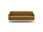 Schlafsofa HESTBÆK "Hestbæk 415 3-Sitzer, Bettfunktion, Federkern, Breite 208cm", braun (mustard yell), B:208cm H:79cm T:82cm, 100% Polyester, Sofas, Schlafsofa, Umklappbar, Querschläfer, sehr komfortabel, Stauraum