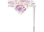 Mitteldecke APELT "7184 SUMMER GARDEN, Sommerdeko, Sommer" Gr. 1, bunt (naturweiß, flieder, gelb, bunt), B:88cm L:88cm, Baumwolle, Tischdecken, Mitteldecke, Digitaldruck