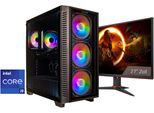 CAPTIVA Gaming-PC-Komplettsystem "Advanced Gaming I95-478 TFT Bundle", Energieeffizienz: F, schwarz, Microsoft Windows 11 Home (64 Bit), 32 GB RAM 1.000 GB SSD, Computer_Komplettsysteme, Gaming-PC-Komplettsystem