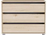 Schubkastenkommode DEMEYERE GROUP, beige (dunkel eiche royal), B:80cm H:58,1cm T:39,6cm, Spanplatte, Sideboards, Schubkastenkommode
