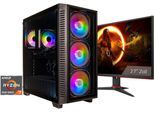 CAPTIVA Gaming-PC-Komplettsystem "Advanced Gaming R94-938 TFT Bundle", Energieeffizienz: F, schwarz, Microsoft Windows 11 Home (64 Bit), 32 GB RAM 1.000 GB SSD, Computer_Komplettsysteme, Gaming-PC-Komplettsystem