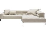 Ecksofa HOME AFFAIRE "Claya, 311 cm breit, L-Form, inkl. Kopfteilverstellung", beige (nature), B:311cm H:71cm T:219cm, 88% Polyester, 12% Polyacryl, Sofas, Ecksofa, ohne elektrischen Sitzvorzug