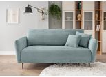 3-Sitzer HOME AFFAIRE "Vanilla, Breite 231cm, verstellbare Armlehnen, bequem, bodenfrei", blau (aqua), B:255cm H:94cm T:102cm, 93% Polyester, 7% Polyamid, Sofas, 3-Sitzer, bodenfrei, bequem und zeitlos