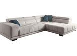 Ecksofa DIE PLANBAR "MP-IN15053 L-Form breiter Schenkel", grau, B:323cm H:73cm T:222cm, 100% Polyester, Sofas, Ecksofa, wahlweise mit Kopfteilverstellung und manueller Vorziehbank