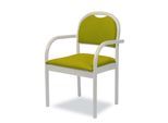 Armlehnstuhl HOME AFFAIRE "ROMA, Stuhl, Armlehnstuhl, Sessel, Komfortsessel, Made in Italy", weiß, grün, weiß, grün, B:58cm H:86cm T:54cm, Massivholz, Stühle, Armlehnstuhl, Stapelbar, Fleckenabweisendes Gewebe, Massivholz