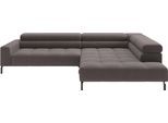 Ecksofa HOME AFFAIRE "Claya, 311 cm breit, L-Form, inkl. Kopfteilverstellung", mocca, B:311cm H:71cm T:219cm, 100% Polyester, Sofas, Ecksofa, wahlweise elektrischer Sitzvorzug