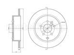 METELLI Bremsscheibe 231052c voll 302mm 12mm für LAND ROVER