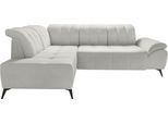 Ecksofa HOME AFFAIRE "Lazio modern und bequem, schmale Armlehnen, tolle Detailverarbeitung", hellgrau, B:272cm, 100% Polyester, Sofas, Ecksofa