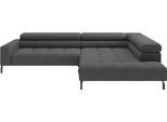 Ecksofa HOME AFFAIRE "Claya, 311 cm breit, L-Form, inkl. Kopfteilverstellung", grau, B:311cm H:71cm T:219cm, 100% Polyester, Sofas, Ecksofa, wahlweise elektrischer Sitzvorzug