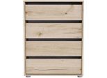Schubkastenkommode DEMEYERE GROUP, dunkel eiche royal, B:60cm H:76,3cm T:39,6cm, Spanplatte, Sideboards, Schubkastenkommode