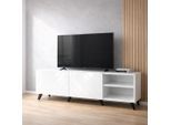 Lowboard OTTO HOME "HOLLY 1.5, TV-Board, TV-Kommode, TV-Schrank, TV-Unterschrank, TV-Möbel", weiß (weiß hg), B:150cm H:53,5cm T:42cm, MDF, Spanplatte, Sideboards, Lowboard, Modernes lackiertes Hochglanz TV-Board, grifflos, Breite 150 cm