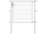 Zauneinzeltür ALBERTS "Flexo", silber (feuerverzinkt), B:100cm H:100cm, Stahl, Tore, Zauneinzeltür, in verschiedenen Abmessungen