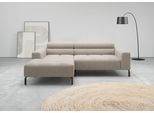 Ecksofa HOME AFFAIRE "Claya, 223 cm breit, L-Form, Kopfteilverstellung", beige (sand), B:223cm H:71cm T:179cm, 95% Polyester, 5% Nylon, Sofas, Ecksofa, Moderne Steppung, weicher Polsteraufbau & saugroboterfreundliche Höhe