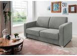 Ecksofa HOME AFFAIRE "Lazio modern und bequem, schmale Armlehnen, tolle Detailverarbeitung", grau (hellgrau), B:159cm H:88cm T:87cm, 92% Polyester, 8% Nylon, Sofas, Ecksofa, mit 2 Einzelauszügen als Längsschläfer