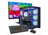 GAMEMAX PC-Komplettsystem "MegaDeal HYPE-A BK 2577 AMD Ryzen 5 7500F RTX 5060 32GB DDR5 1TB SSD", Energieeffizienz: E, schwarz, Microsoft Windows 11 Home (64 Bit), 32 GB RAM 1.000 GB SSD, Computer_Komplettsysteme, Windows 11 + MSI PRO MP273A LED-Monitor, 69cm (27"), PC-Komplettsystem
