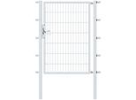 Zauneinzeltür ALBERTS "Flexo", silber (feuerverzinkt), B:100cm H:140cm, Stahl, Tore, Zauneinzeltür, in verschiedenen Abmessungen
