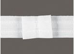 Faltenband GERSTER "Faltenband 26mm, 2 Falten" Gr. 1, weiß, B:2,6cm L:1.000cm, Polyester, Gardinenbefestigungen, Faltenband