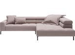 Ecksofa HOME AFFAIRE "Claya, 311 cm breit, L-Form, inkl. Kopfteilverstellung", rosa, B:311cm H:71cm T:219cm, 88% Polyester, 12% Polyacryl, Sofas, Ecksofa, ohne elektrischen Sitzvorzug