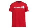 Dsquared2 Cool Fit T-shirt In Rot Mit Ahornblatt-logo