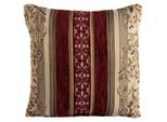 Max Winzer , Rot, Beige , Textil , Streifen , Füllung: Silikon,Silikon , 40x40 cm , Goldenes M, Made in Europe , Heimtextilien, Wohntextilien, Kissen, Zierkissen