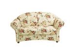 Max Winzer , Gelb, Rot, Beige , Textil , Blume , 151x85x81 cm , Goldenes M, Made in Europe , Rücken echt , Wohnzimmer, Sofas & Couches, Sofas, 2er Sofas
